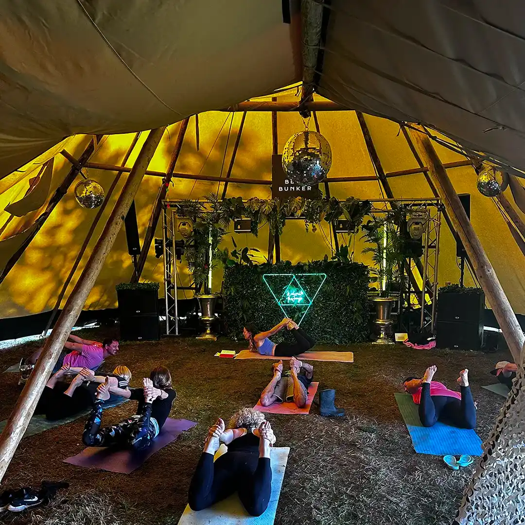 Wellbeing activities at the festival